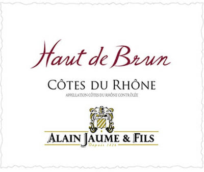 Alain Jaume Cotes Du Rhone Rouge Haut de Brun 2023